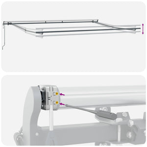 Gelbe Einziehbare Markise 400x200 cm