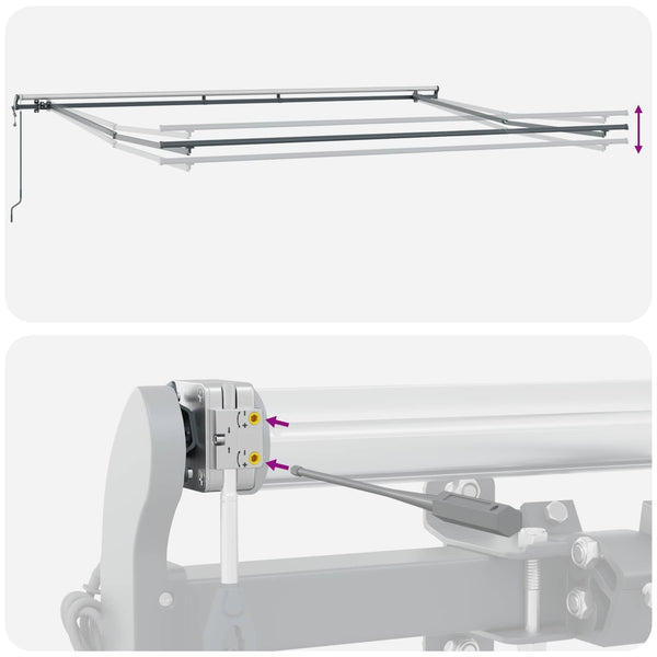 Gelbe Einziehbare Markise 400x200 cm