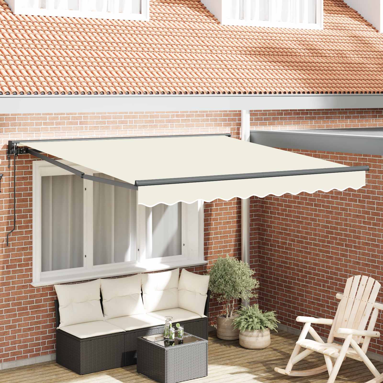 Creme Markisenrahmen 300x250 cm
