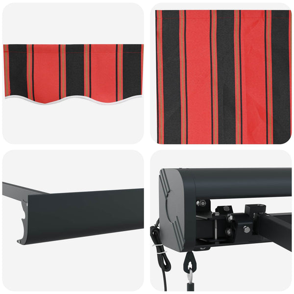 Einziehbare Markise Orange Braun 300cm