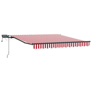 Einziehbare Markise Rot/Weiß 300x250 cm