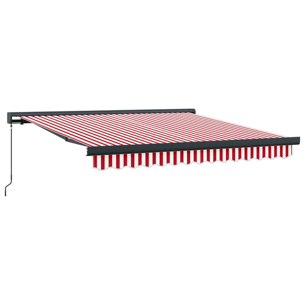 Einziehbare Markise Rot/Weiß 300x250cm