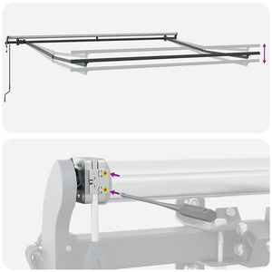 Einziehbare Markise 300x250 cm Mehrfarbig