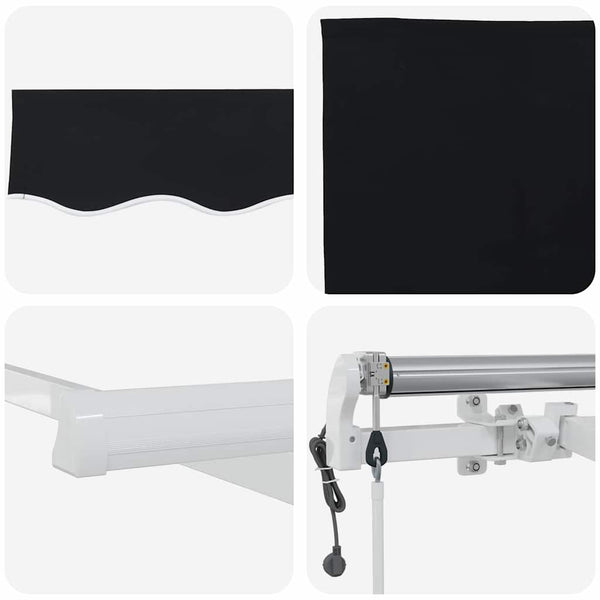 Elektrische Markise, Ausziehbar, 300x250cm, Schwarz