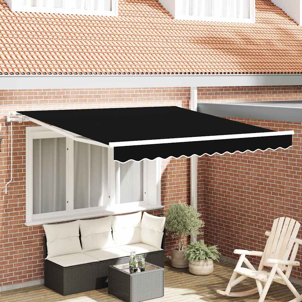 Elektrische Markise, Ausziehbar, 300x250cm, Schwarz
