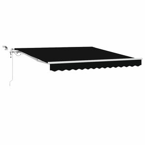 Einziehbare Markise, Schwarz, 300x250 cm