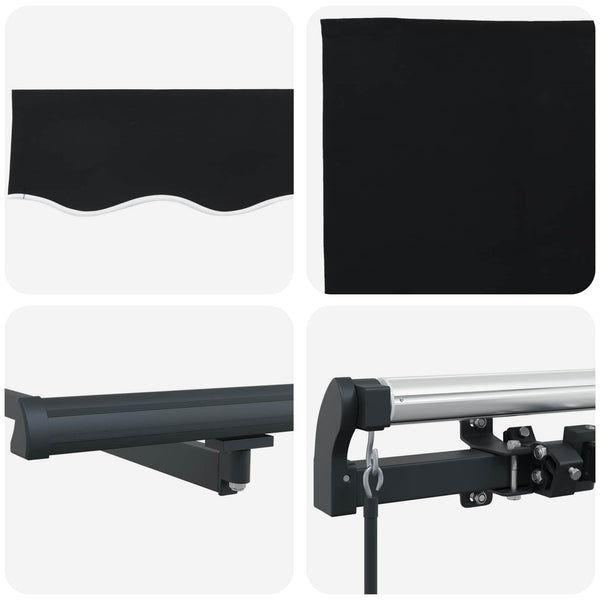 Einziehbare Markise, 300x250 cm, Schwarz