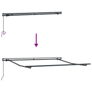 Einziehbare Markise, 300x250 cm, Schwarz