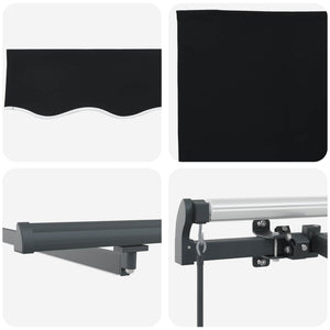 Einziehbare Markise Schwarz 300x250 cm