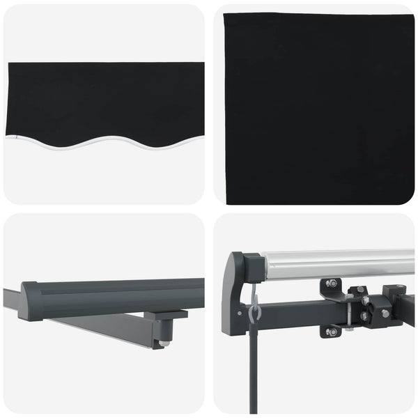 Einziehbare Markise Schwarz 300x250 cm
