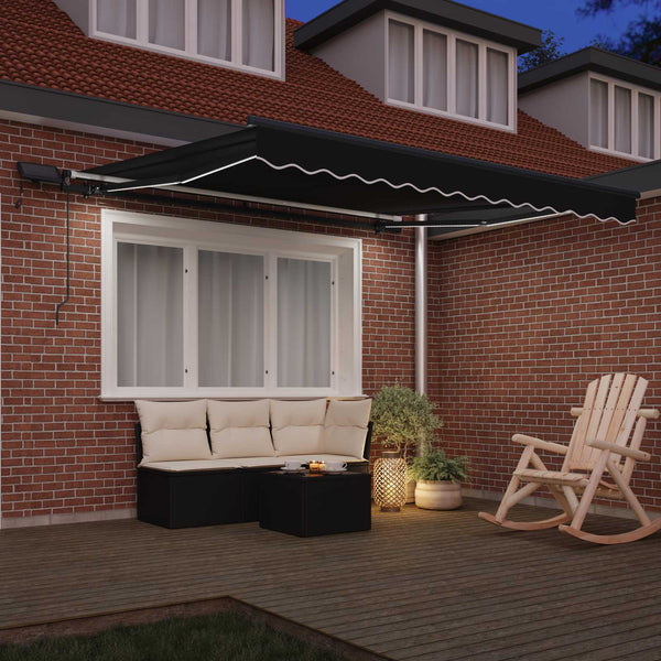 Einziehbare Markise Schwarz 300x250 cm