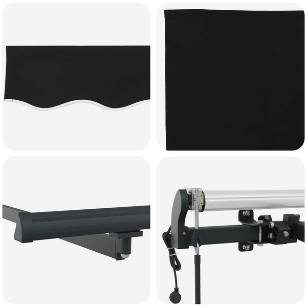Einziehbare Markise, 300x250cm, Schwarz