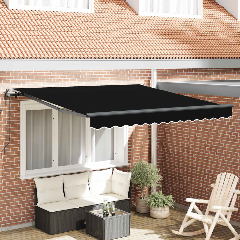 Einziehbare Markise, 300x250cm, Schwarz