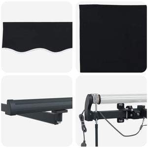 Markisenstoff Schwarz 300x250 cm