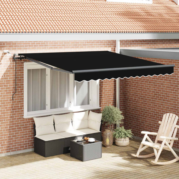 Markisenstoff Schwarz 300x250 cm