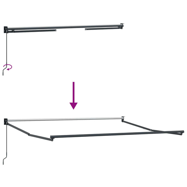 Schwarze Markise 300x250 cm