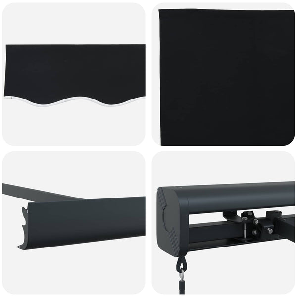 Einziehbare Markise Schwarz 300x250 cm