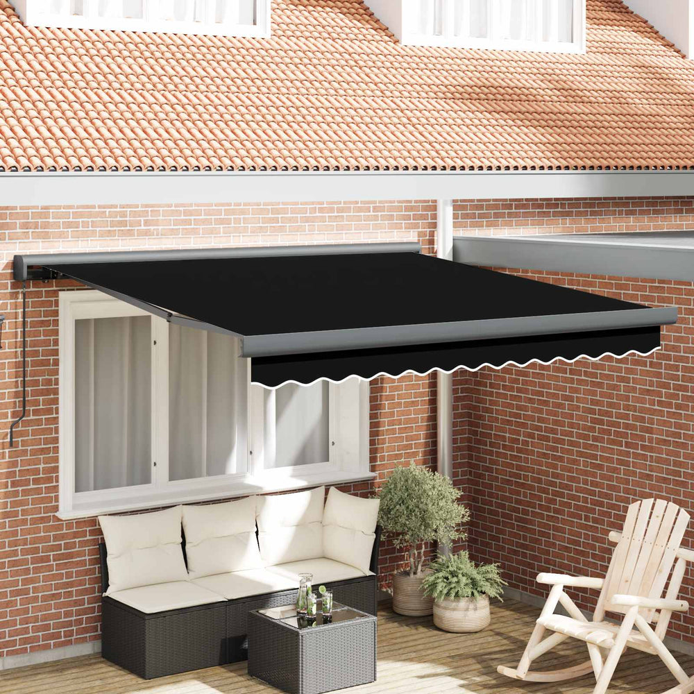 Einziehbare Markise Schwarz 300x250 cm