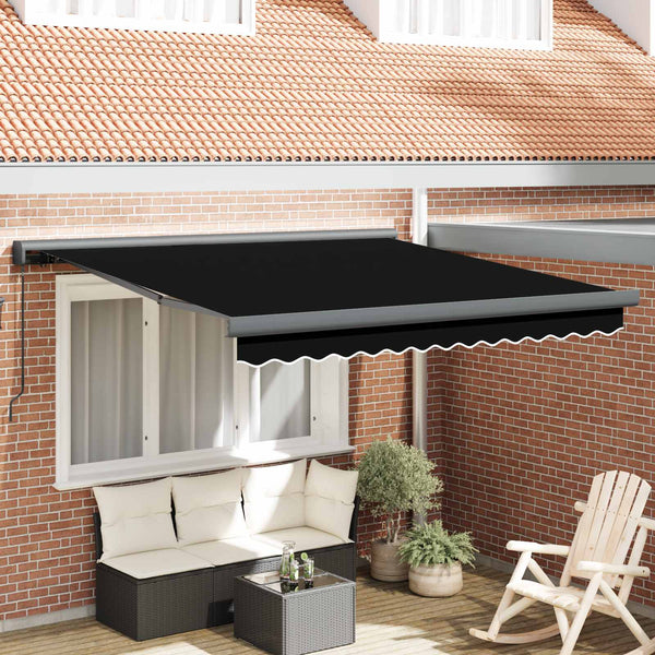 Einziehbare Markise Schwarz 300x250 cm