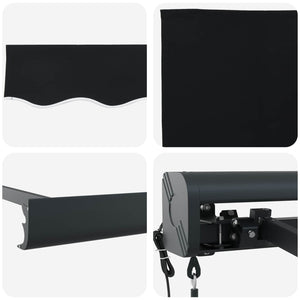 Schwarze Markise 300x250 cm