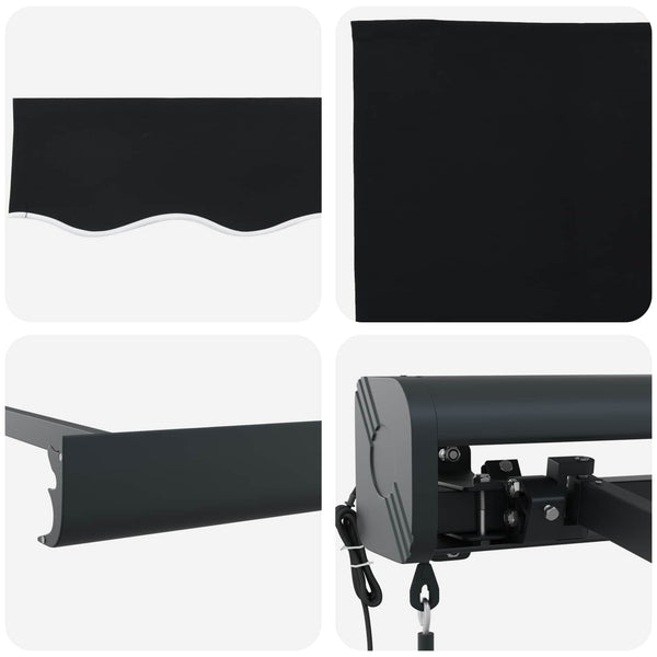 Schwarze Markise 300x250 cm