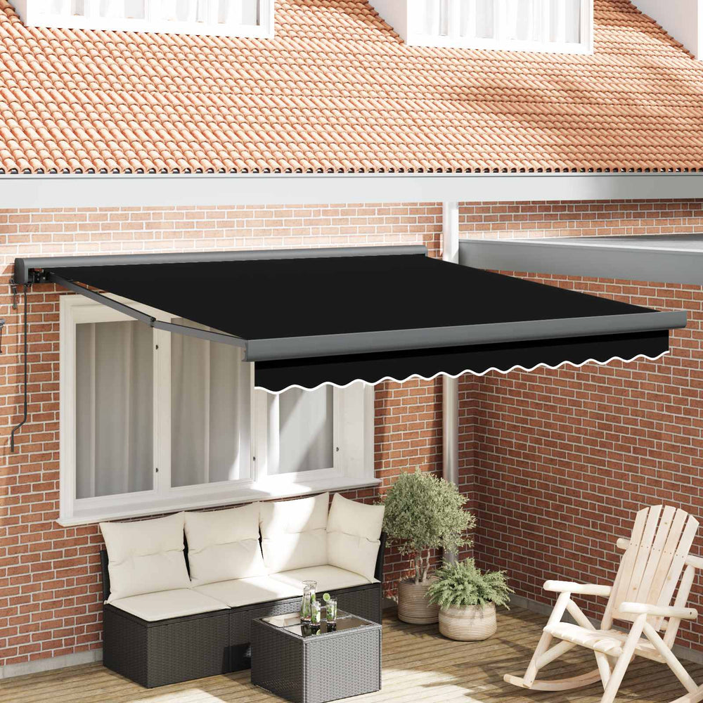 Schwarze Markise 300x250 cm