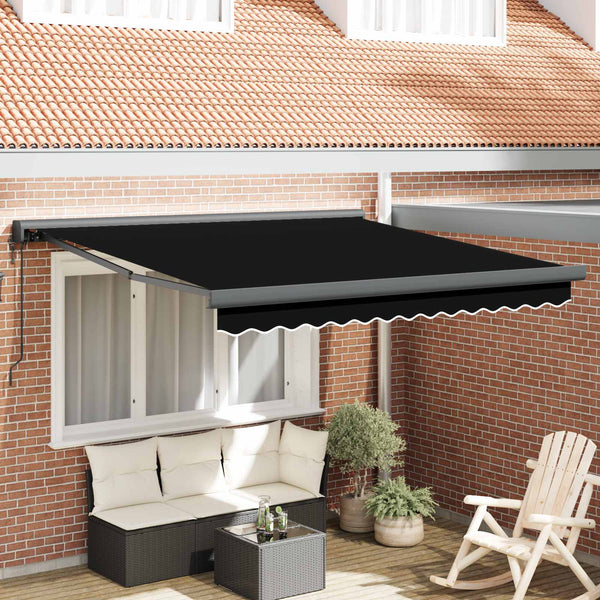 Schwarze Markise 300x250 cm