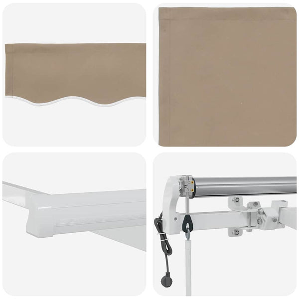 Elektrische Markise, Ausziehbar, Beige, 300x250cm