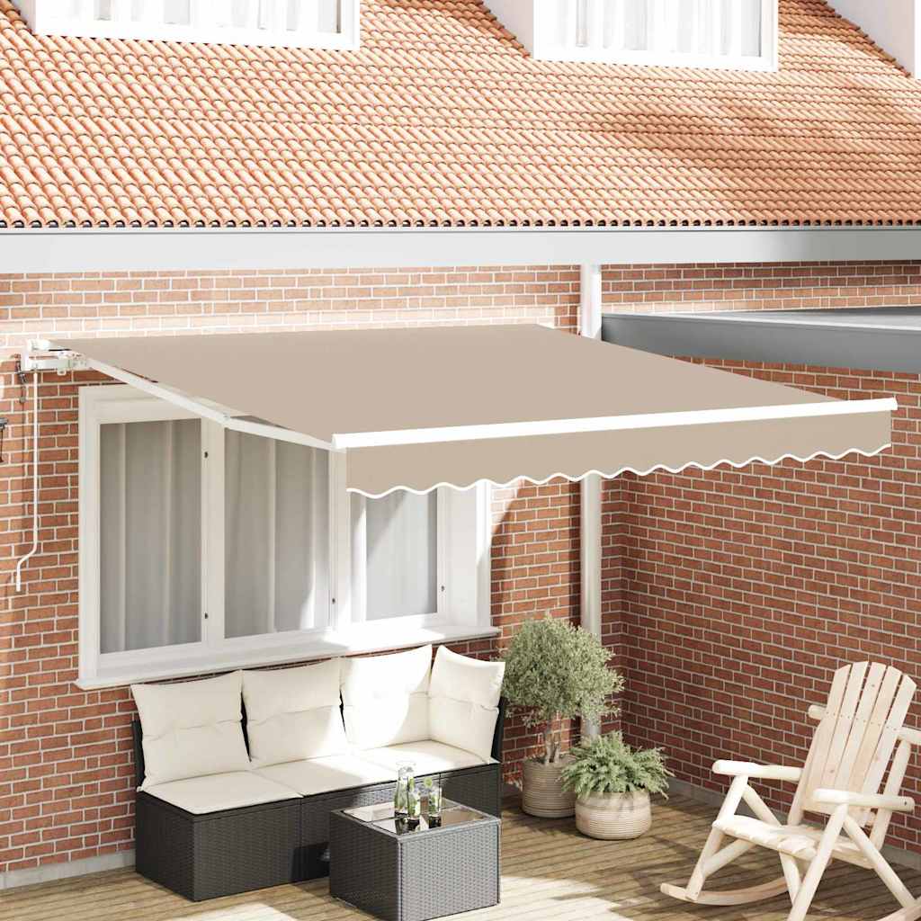 Elektrische Markise, Ausziehbar, Beige, 300x250cm
