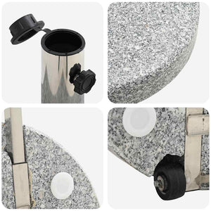 Granit Sonnenschirmständer Grau Ø 45 cm