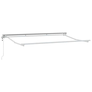 Verstellbarer Markisenrahmen Weiß 3,5x2m Stahl