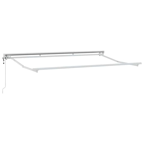 Verstellbarer Markisenrahmen Weiß 3,5x2m Stahl