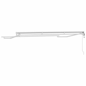 Verstellbarer Markisenrahmen Weiß 3,5x2m Stahl
