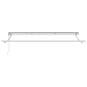 Verstellbarer Markisenrahmen Weiß 3,5x2m Stahl
