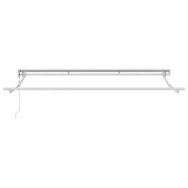 Verstellbarer Markisenrahmen Weiß 3,5x2m Stahl