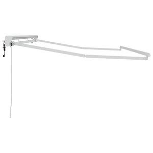 Verstellbarer Markisenrahmen Weiß 3,5x2m Stahl