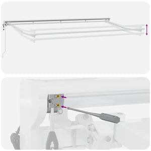 Verstellbarer Markisenrahmen Weiß 4x2m
