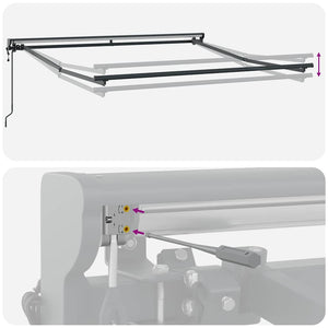 Verstellbarer Markisenrahmen Anthrazit 3x2,5m