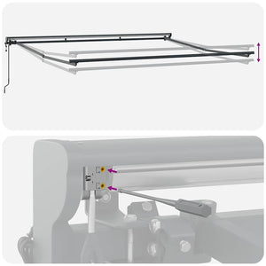 Verstellbarer Markisenrahmen Anthrazit 4x3m