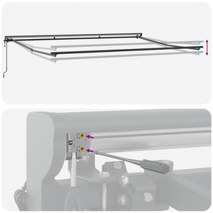 Verstellbarer Markisenrahmen 4,5x3m Anthrazit