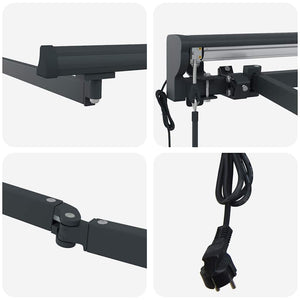 Verstellbarer Markisenrahmen Anthrazit 5x3 m