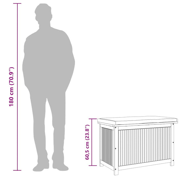 Outdoor-Kissenbox 90x50x60,5 cm Massivholz Akazie