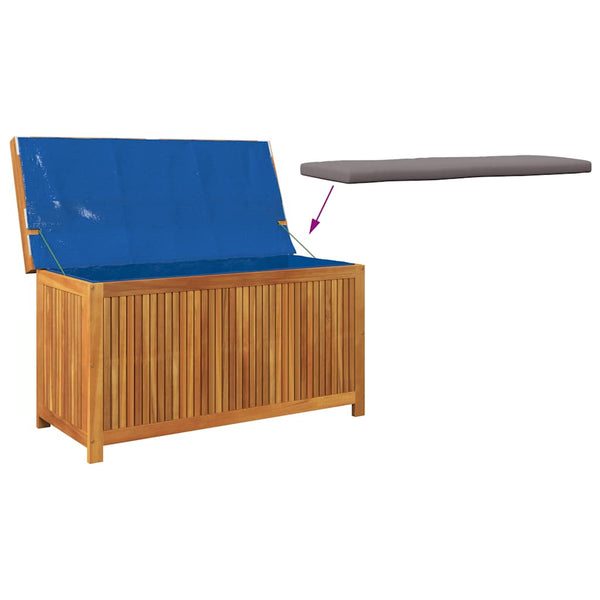 vidaXL Coffre de rangement d'extérieur 113x50x60,5 cm Bois d'acacia massif