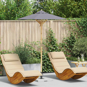 Dunkelgrauer Garten-Sonnenschirm Bambus Ø 150cm