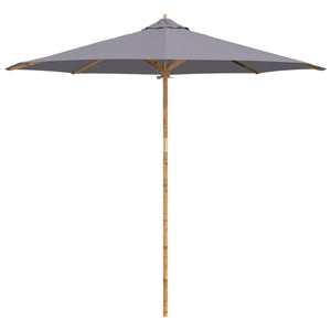 Dunkelgrauer Garten-Sonnenschirm Bambus Ø 270cm