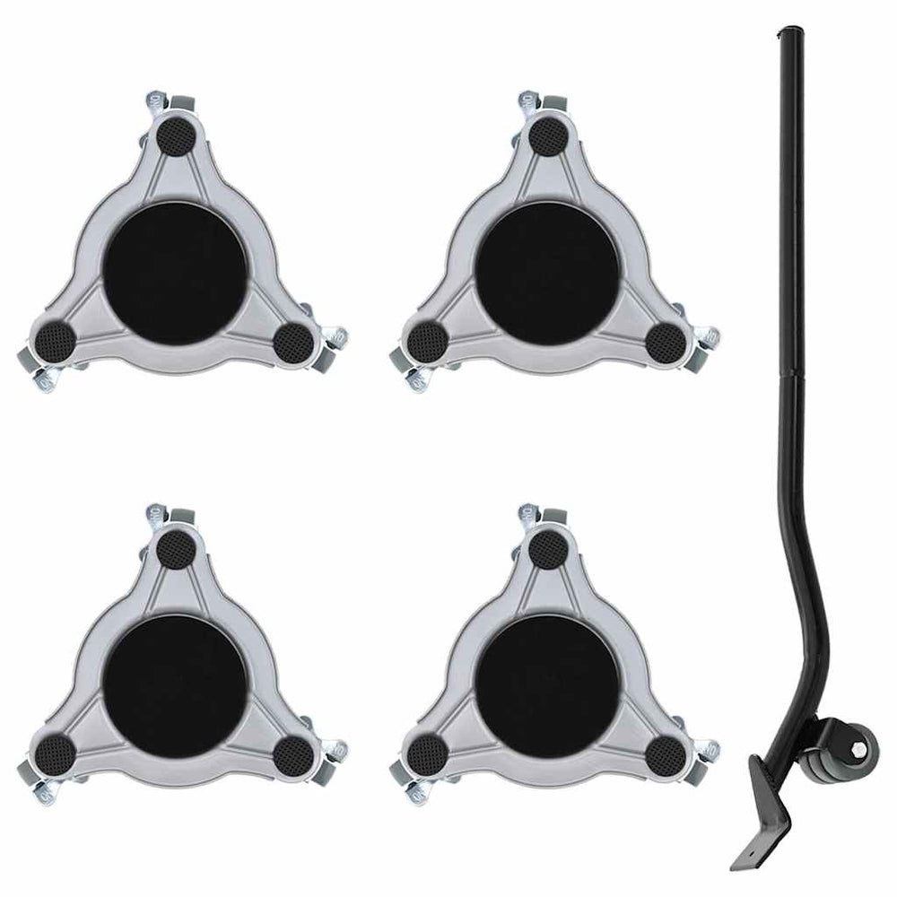 vidaXL Furniture Movers 4 pcs. with Lifter 19x17.5x6 cm Steel 1000 kg