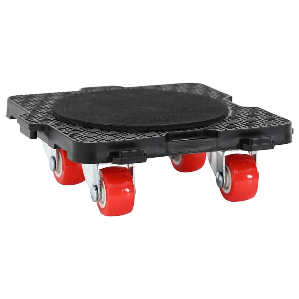 vidaXL Furniture Castors 4 pcs. with Lifter Black 13.5x13.5x4.2 cm 300 kg