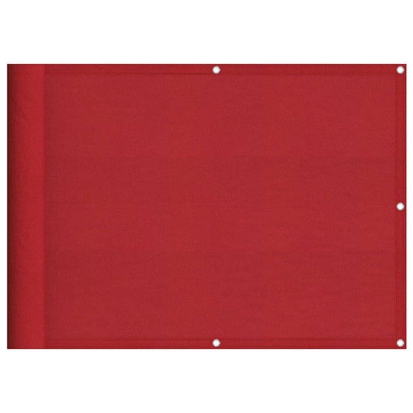 Roter Balkon-Sichtschutz 75x800 cm