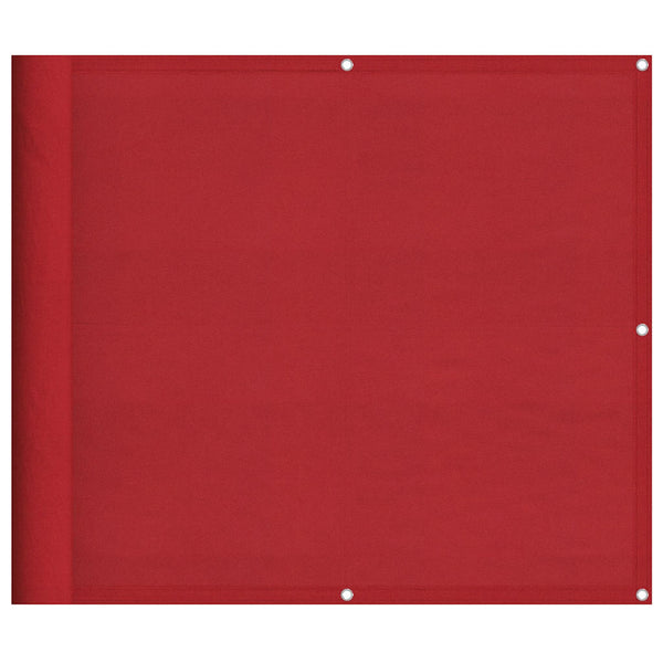 Roter Balkon Sichtschutz 90x700 cm
