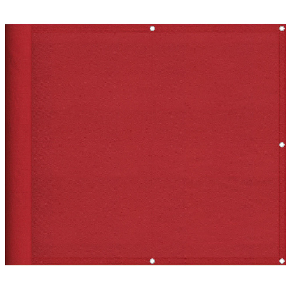 Roter Balkon Sichtschutz 90x800 cm